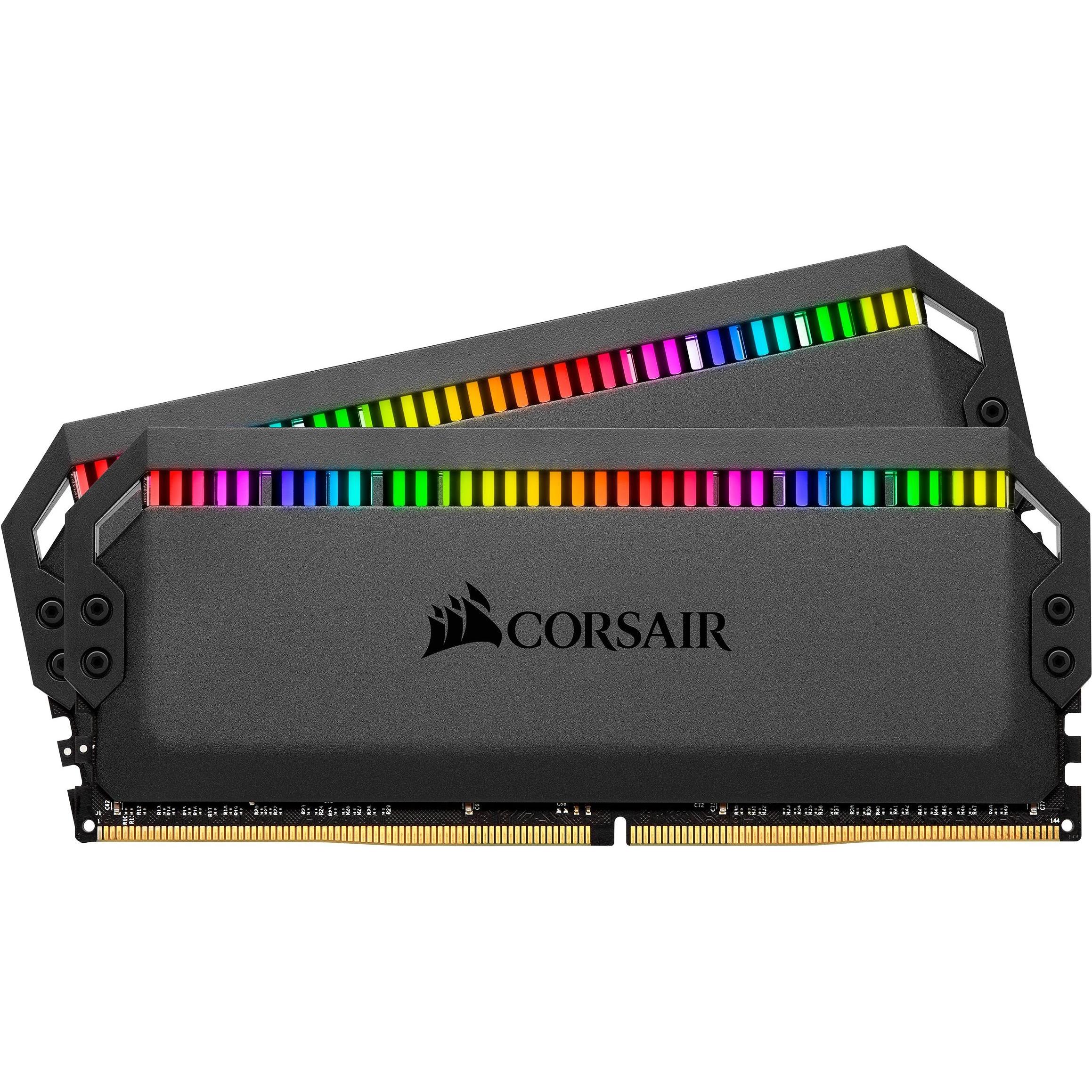 Corsair Dominator Platinum RGB (2 x 8GB, 3200 MHz, DDR4-RAM, DIMM), RAM, Schwarz