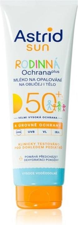 Immagine prodotto Astrid Latte della famiglia Sun (Latte solare, SPF 50, 250 ml, 150 g)