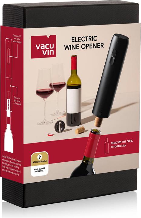 Actual product image Vacu Vin Vacuvin Korkenzieher Elektrischer Weinöffner Schwarz (Electric corkscrew)