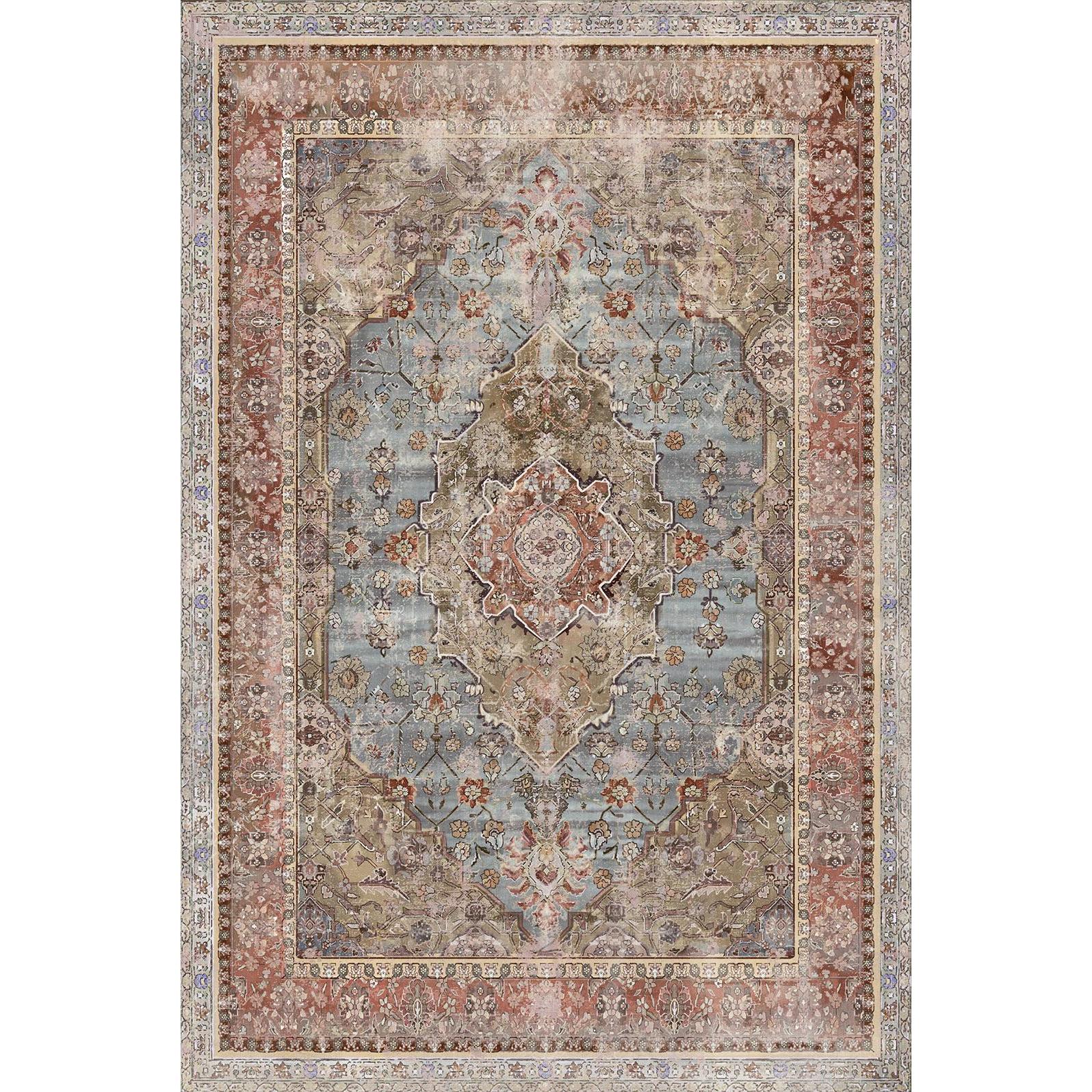 Bamyum, Tappeto, Avlin Bedruckter Teppich Chenille-Druck Maschinell Hergestellt 200 x 300 cm (200 x 300 cm)