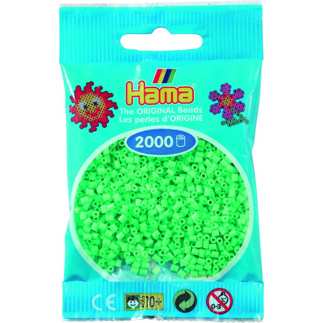 Hama mini perler 2000stk lysgrøn