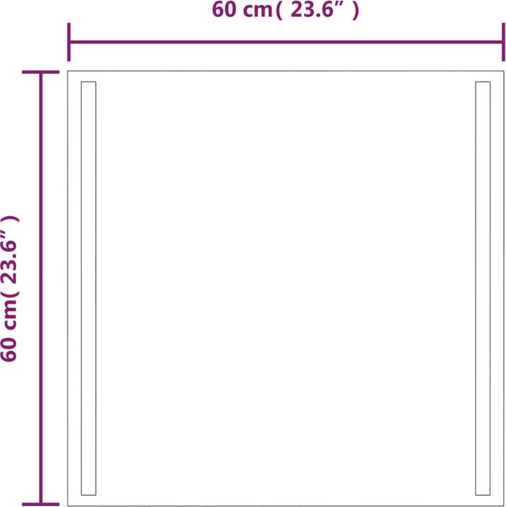 Actual product image vidaXL Spiegel (60 x 60 cm)