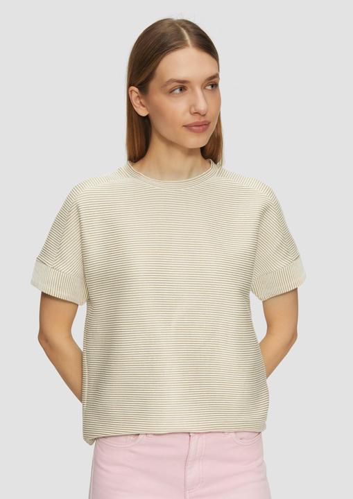 Produktbild S.Oliver T-Shirt T-Shirt mit Strukturstreifen im Relaxed Fit (48)