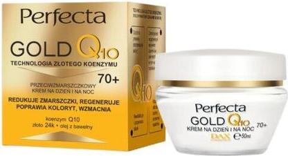 Actual product image Perfecta Gold Q10 Anti-Wrinkle Day and Night Cream 70+ 50ml Perfe (Suntan cream, 50 ml)