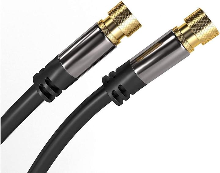 Produktbild PremiumCord SatelitnÃ­ antennÃ­ HQ kabel F male - F male () 4x stÃ­nÄ›nÃ½ (135 dB, SAT Kabel)