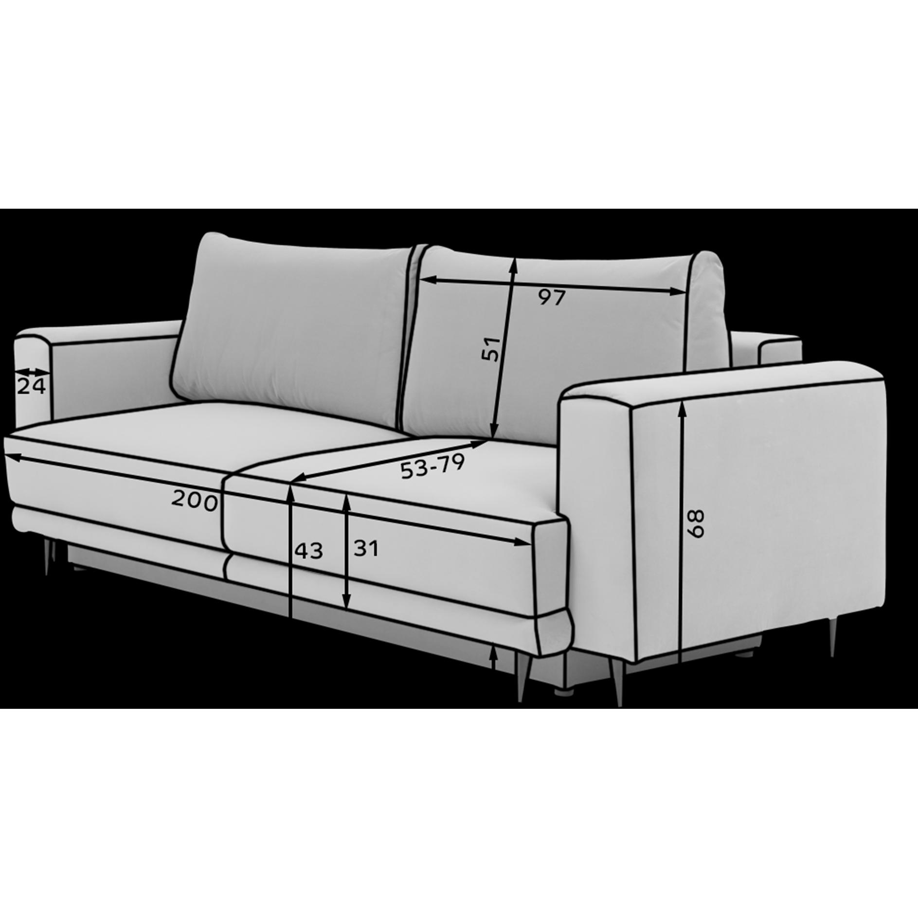 Thumbnail - ELTAP, Sofa, Dalia (4-Sitzer, Bettsofa)