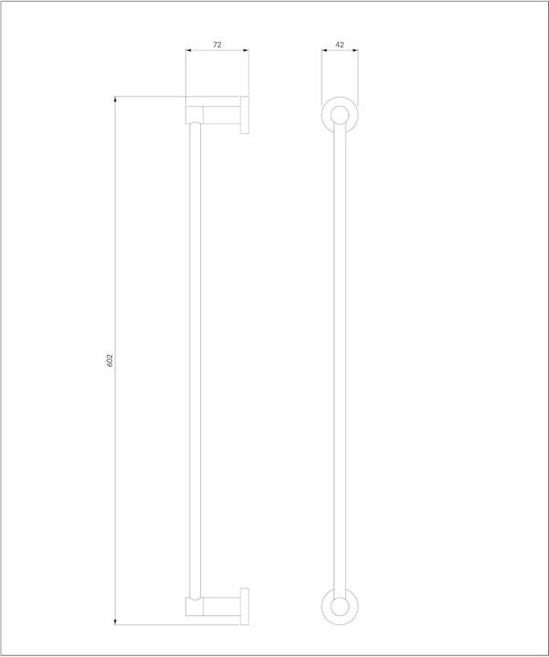 Produktbild Omnires Modern Project Handtuchhalter 60 cm anthrazit
