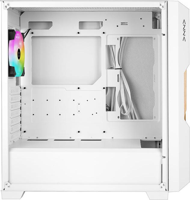 Produktbild Azza Guardian 520WW GAMING Miditower Weiss RGB Holzgitter retail (ITX, mATX, ATX)