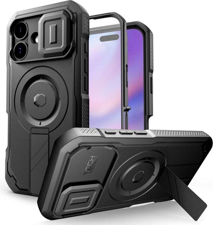 Immagine prodotto Tech-Protect Kevlar MagSafe Hülle für iPhone 17 - Schwarz (Apple iPhone 17)