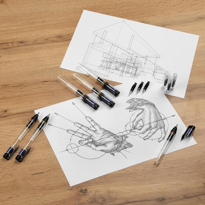 Actual product image Aristo Ink pen set mg1 College Set 3 pens 0.25/0.35/0.50mm (3x)