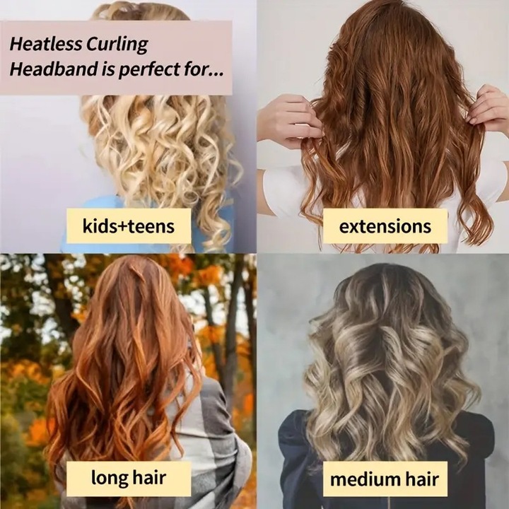 Produktbild ASMI Soft Heatless Curling, Lockenwickler ohne Hitze, 3-teilig