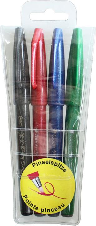 Actual product image Pentel Brush Sign Pen, Fibre Pen (Multicoloured, 1 x)