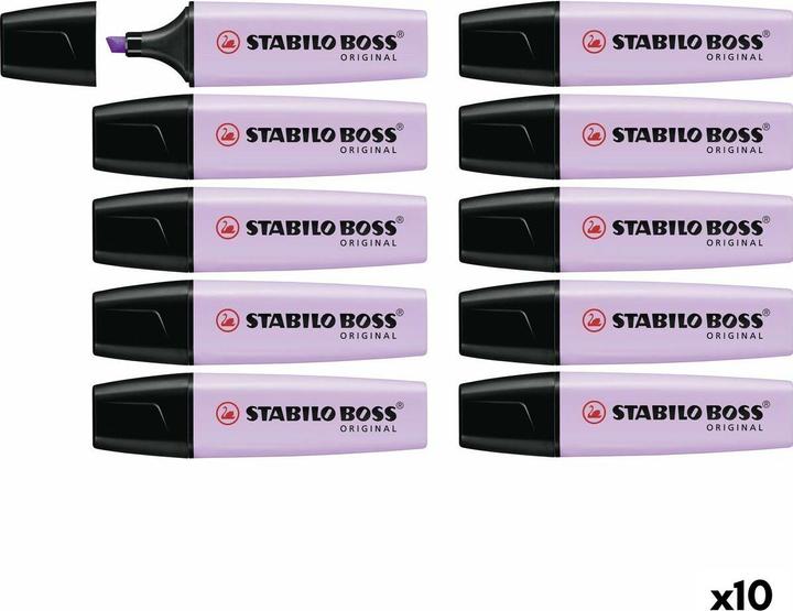 Image du produit STABILO Surligneurs - BOSS ORIGINAL Pastel - Pack de 10 - L'éclat du violet (Lueur de lilas, 5 mm, 10 x)