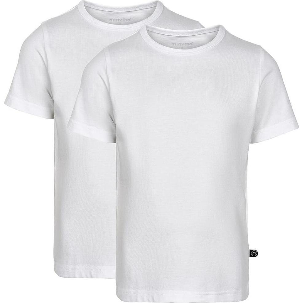 Minymo, Jungen, Shirt, Kid's Basic 32 -T-Shirt S/S (2-Pack), Weiss, (92)