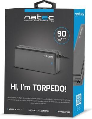 Actual product image Genesis Torpedo UNI-90 power adapter/inverter Indoor Black (90 W)