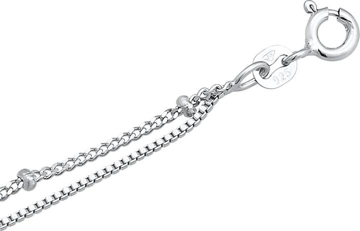 Produktbild Elli Fussschmuck Kugel Gliederkette Layer Look 925 Silber (925er Sterling Silber, 22 cm)