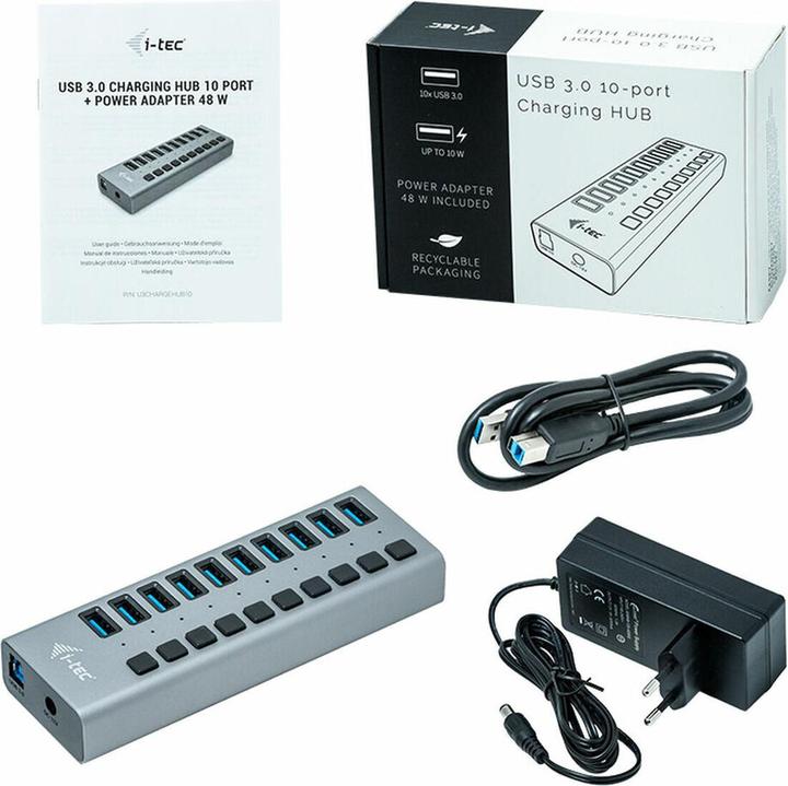 Produktbild i-tec U3CHARGEHUB10 (USB-B, 10 Ports)