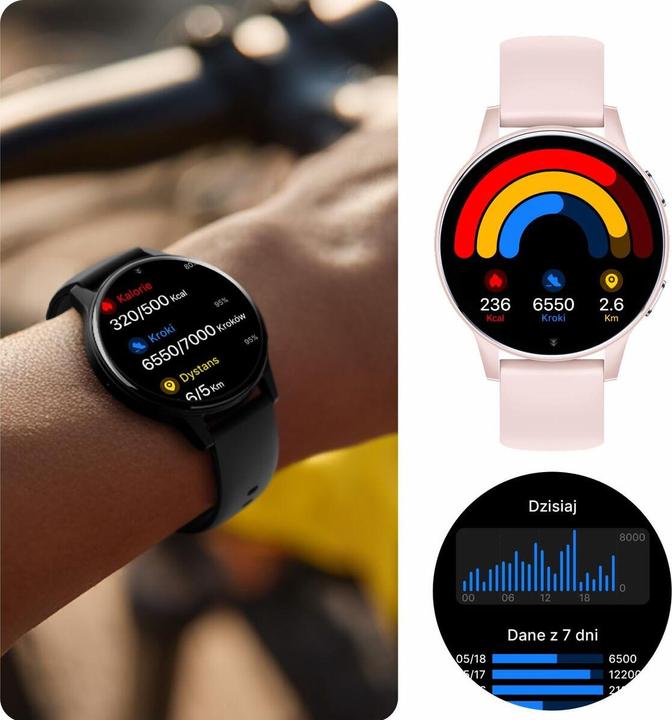 Image du produit Forever smartwatch JW-600 Powder Pink (46 mm)