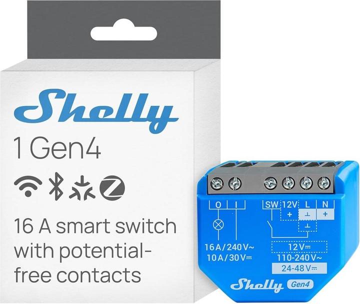 Actual product image Shelly 1 Gen4 (Switch actuator)