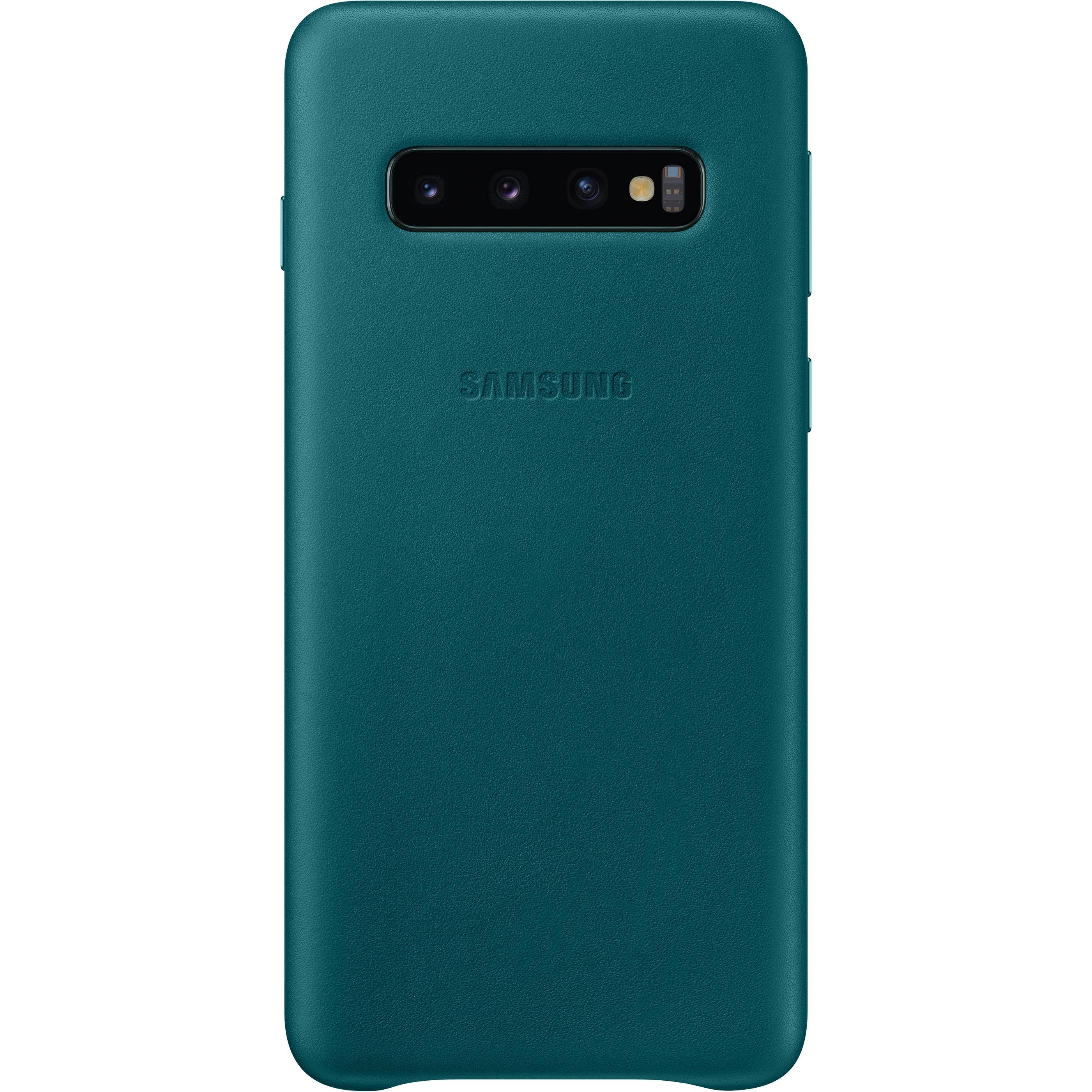 Samsung Leather Cover (Samsung Galaxy S10+), Smartphone Hülle, Grün