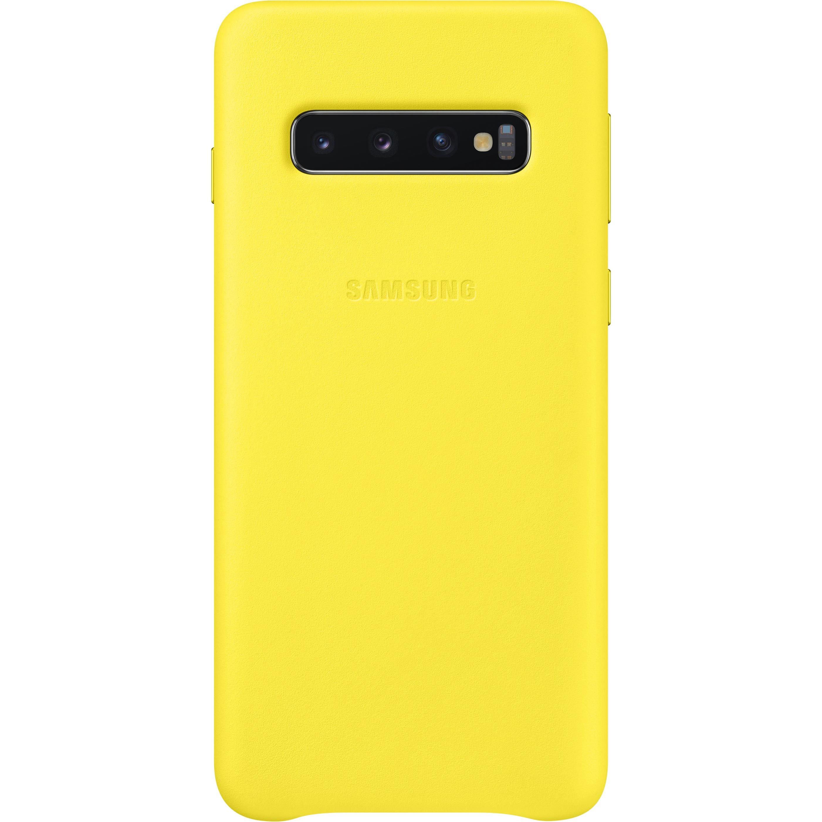 Samsung Leather Cover (Samsung Galaxy S10), Smartphone Hülle, Gelb