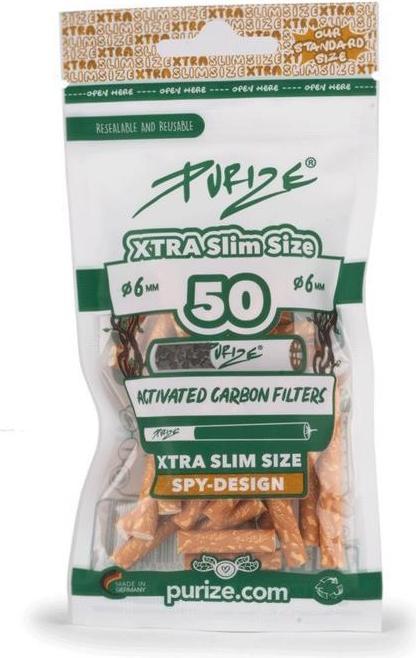 Produktbild Purize Xtra Slim Aktivkohlefilter SPY  (50Stk.)