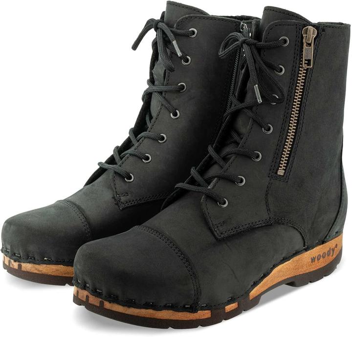 Actual product image Woody Flexible Willow Wood Sole Ankle Boots (36)