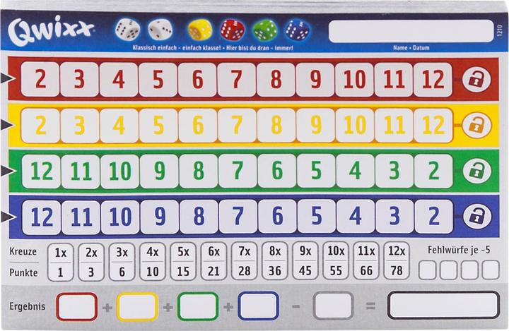 Actual product image NSV Qwixx XL additional blocks (German, 2 - 5 Players)