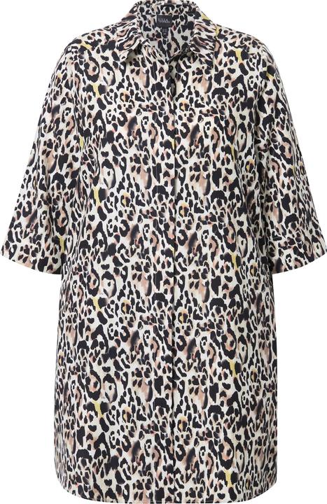 Immagine prodotto Ulla Popken Blusa dal taglio lungo e svasato con lyocell, colletto da camicia e maniche a 3/4 (54)