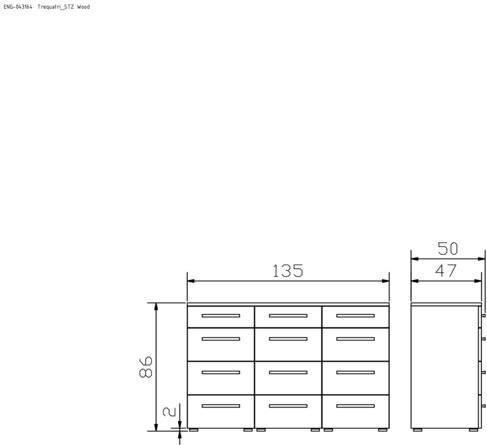 Image du produit Hasena Trequatri (135 x 50 x 86 cm)