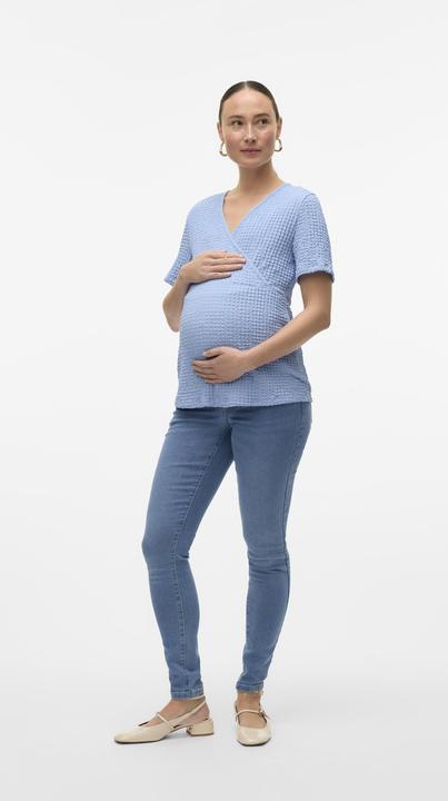 Image du produit Mamalicious Normal geschnitten V-Ausschnitt Top Bluse (S)