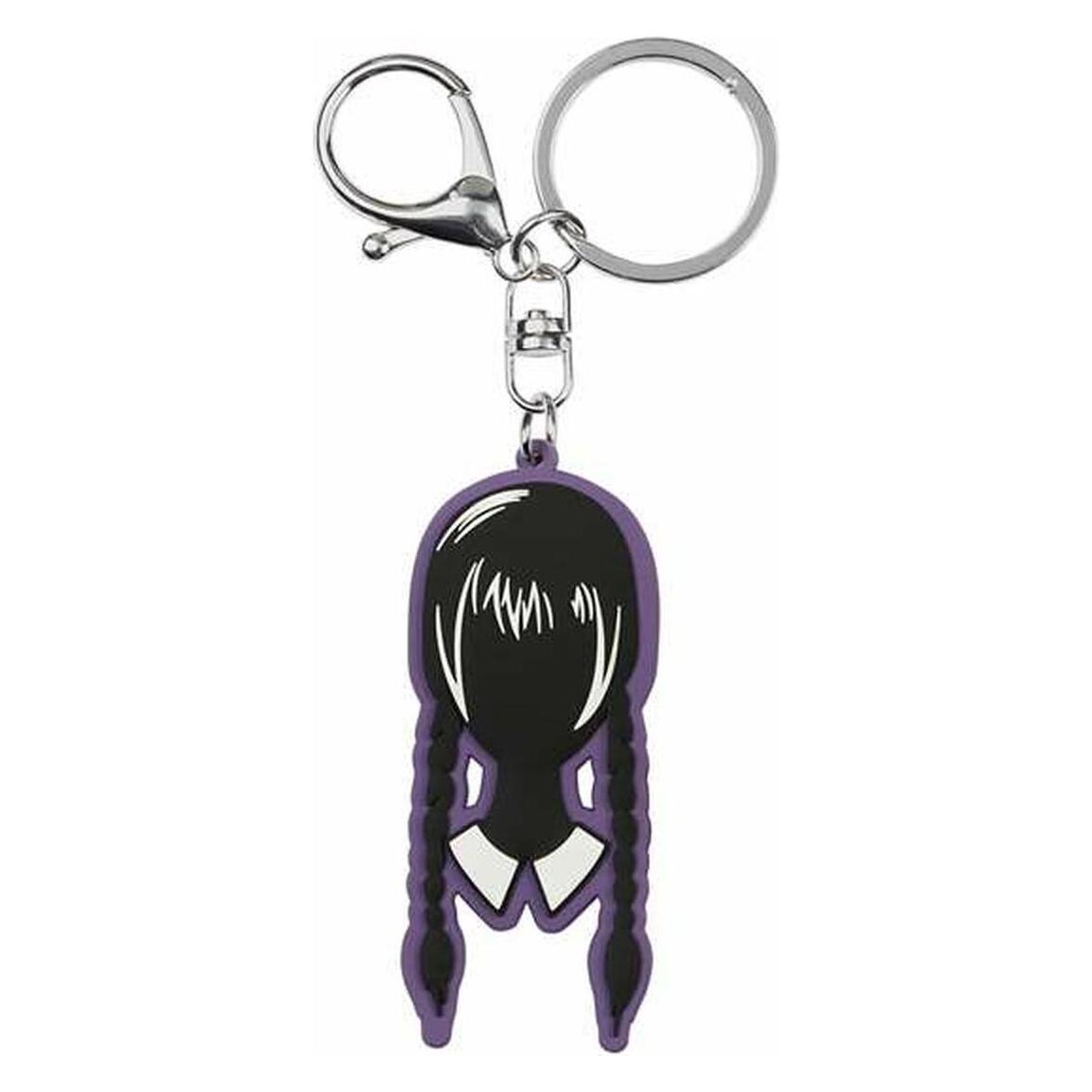 Karactermania, Sleutelhanger, Mercredi - Mercredi Head - Porte-clés En Caoutchou, Zwart