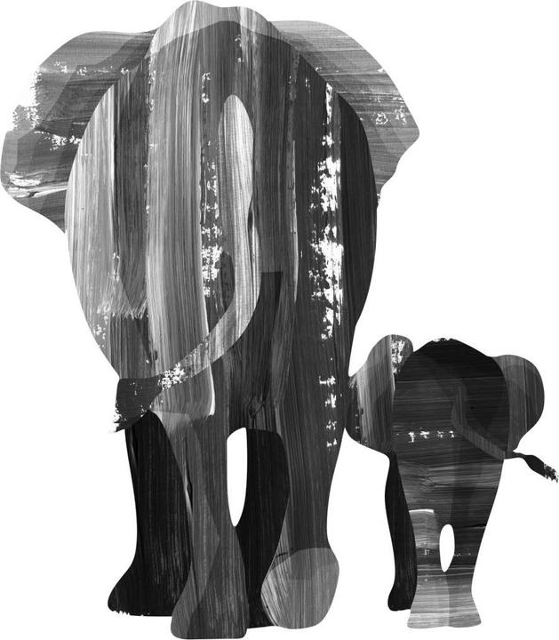 Actual product image Trenddeko Elephant family (50 x 57 cm)