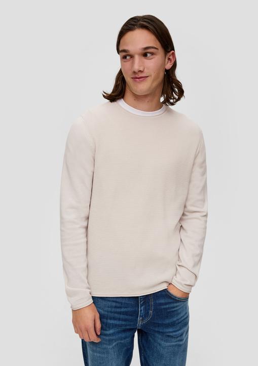 Produktbild s.Oliver Strickpullover Strickpullover mit Musterstruktur (XXL)