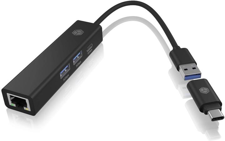Produktbild Icy Box IB-HUB1439-LAN (USB-A, USB-C, 4 Ports)