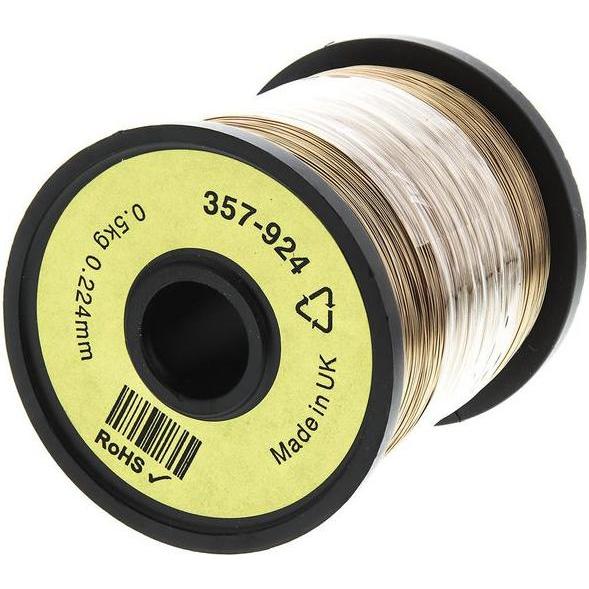 RS PRO, Tubo + Canalina per cavi, Filo rame isolato BS4520 500g 0.244mm (1300 m)