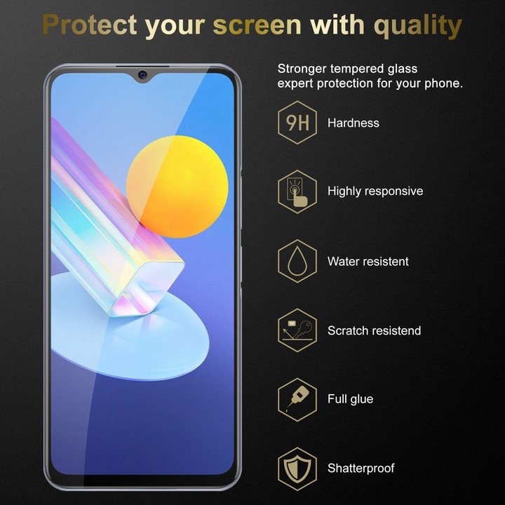 Actual product image Cadorabo Display protection glass (3 Piece, Vivo Y52s 5G, Vivo Y72 5G)
