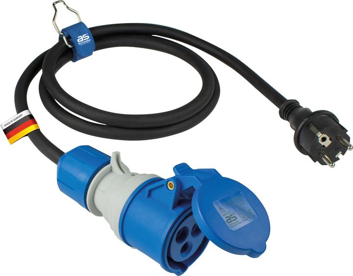 Produktbild As - Schwabe CEE Adapterleitung Französicher Standard Typ E (CEE 7/7, CEE 16/3)