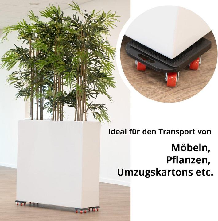 Produktbild Stahlwerk Möbeltransport Set 4 Transportroller und 1 praktischer Möbelheber (400 kg)