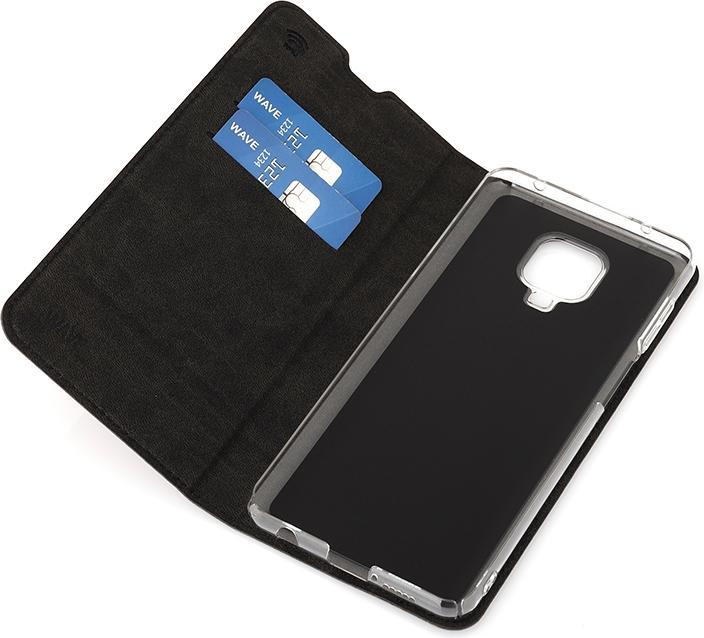 Produktbild Wave BookCase -suojakotelo, Xiaomi Redmi Note 9 Pro, musta (Xiaomi Redmi Note 9 Pro)