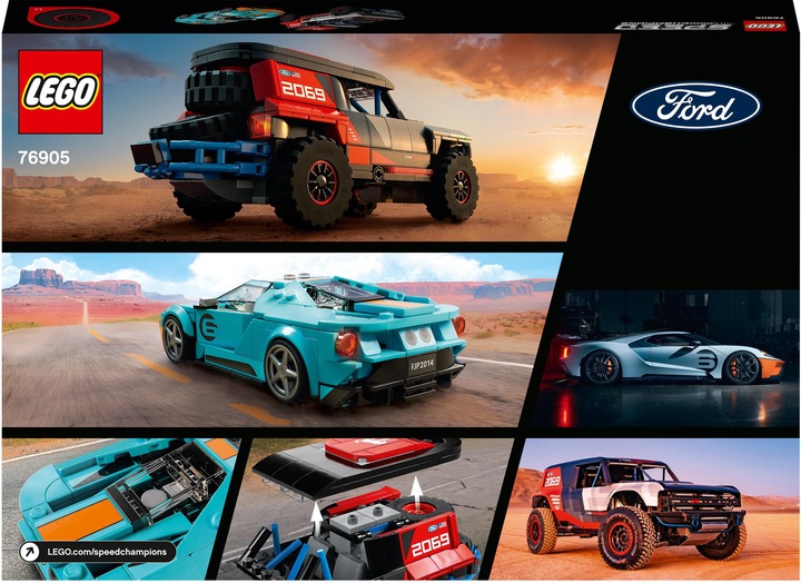Actual product image LEGO Ford GT Heritage Edition and Bronco R (76905, LEGO Speed Champions)