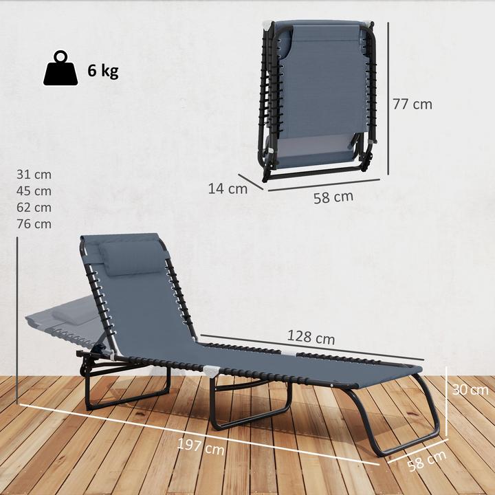 Actual product image Outsunny Folding lounger (189 cm)
