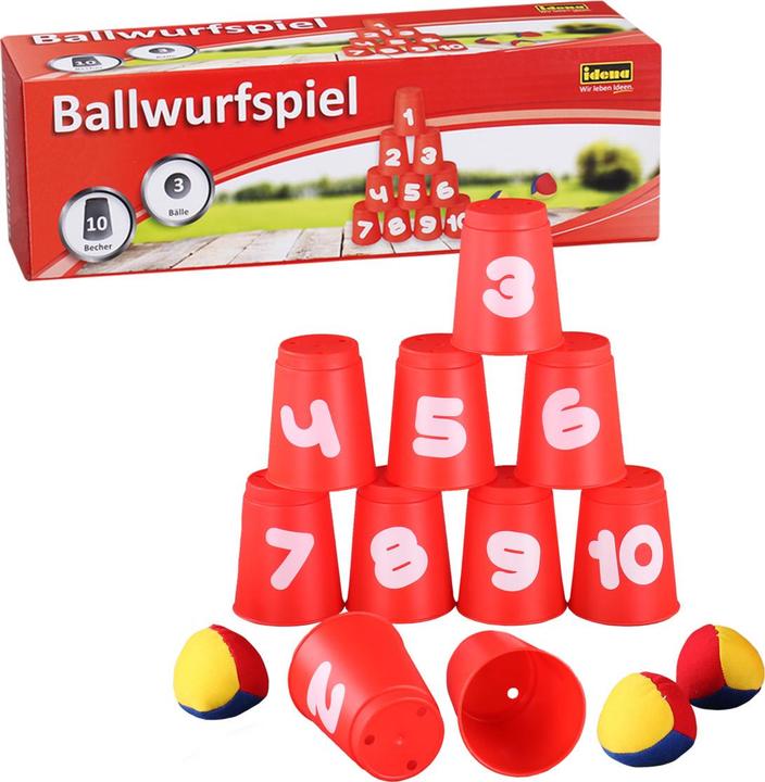Immagine prodotto Idena Gioco del lancio della palla 10 tazze, 3 palle da lancio (2 - 8 Giocatori)