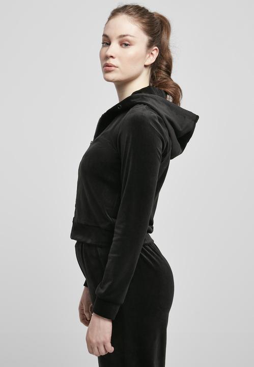 Produktbild Urban Classics Ladies Short Velvet Zip Hoody (5XL)