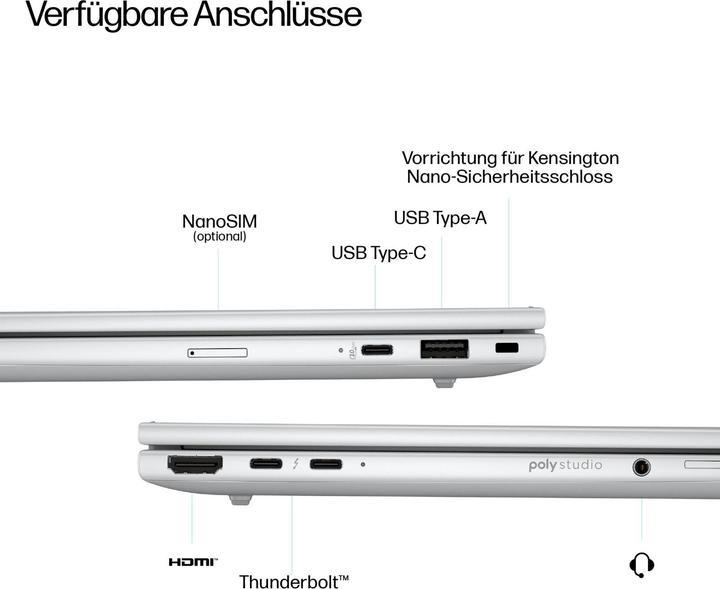 Actual product image HP EliteBook 8 G1i Intel Core Ultra 5 228V 40,64cm 16Zoll WUXGA 32GB 1TB /SSD W11P 3J Gar (DE) (16", 1000 GB, 32 GB, DE, Intel Core Ultra 5 228V)