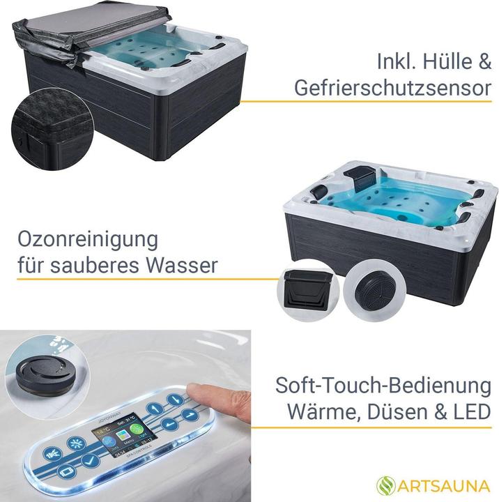 Actual product image Juskys Outdoor whirlpool Oasis with LED (3 pers.)