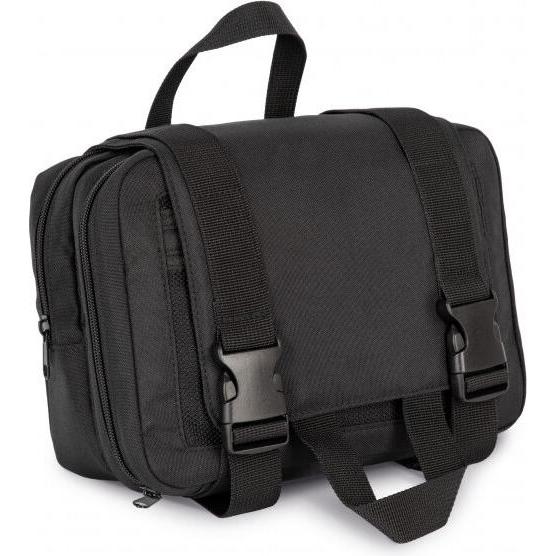 Kimood, Necessaire, Recycelte Kosmetiktasche mit Doppelfach, Schwarz