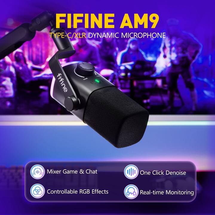 Produktbild Fifine AM9 Recording RGB Condenser Mikrofon