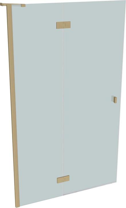 Actual product image Hüppe SolvaPro partially framed swing door, 4-corner, with fixed segment, left attachment, width: 1200mm (211 cm, 120 cm)