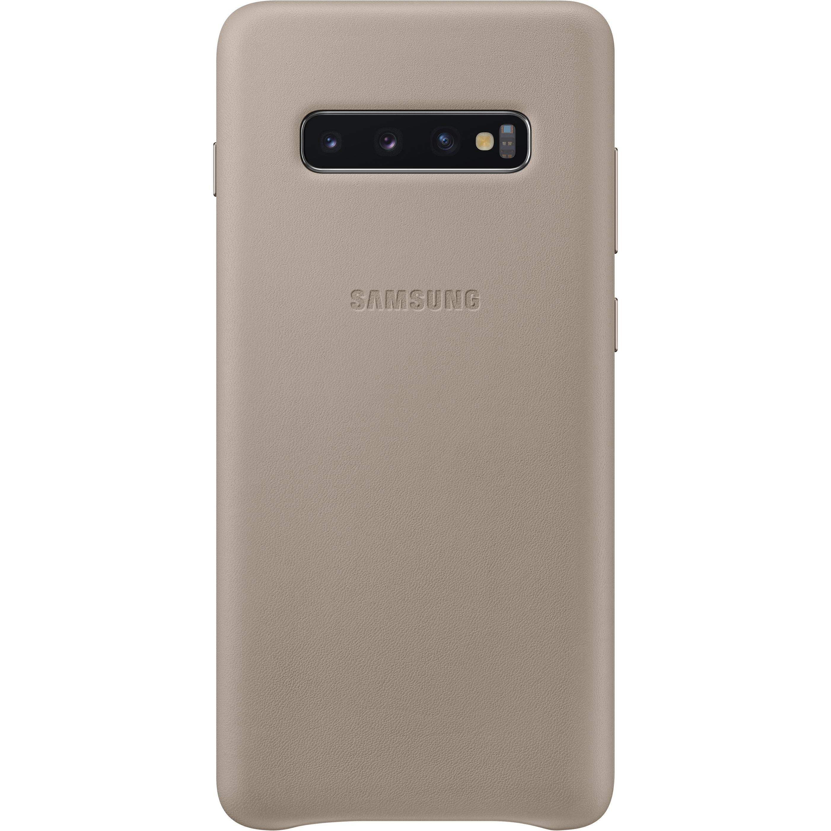 Samsung Leather Cover (Samsung Galaxy S10+), Smartphone Hülle, Grau